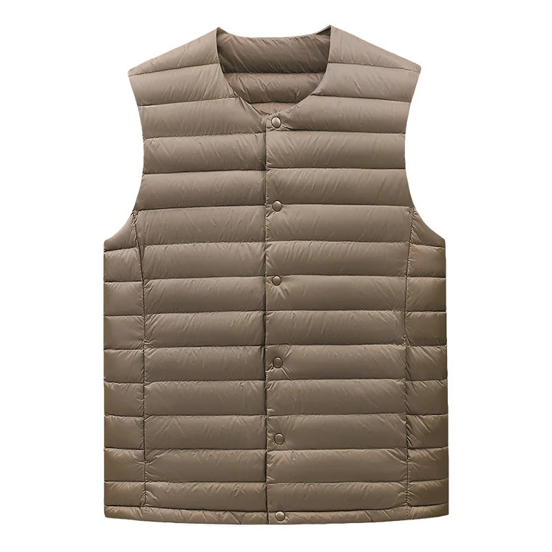 Mens Sleeveless Er 2023 New Autumn Winter Ultra Lightweight Packable Warm White Duck Down Men Vest Jackets