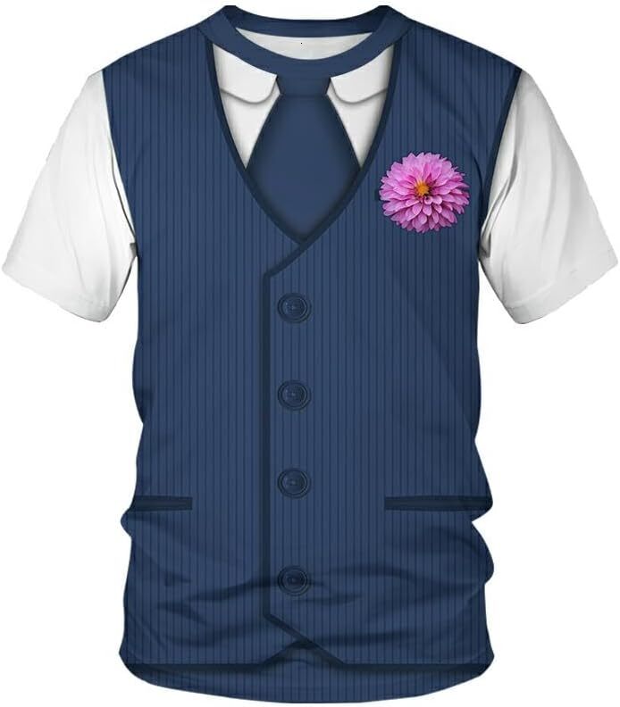 Mens T shirt Men's Tuxedo Shirts Suit Shirt Funny Blue T-Shirt Novelty Tux Tee Clothing tee Casual tops summer clothes breathable