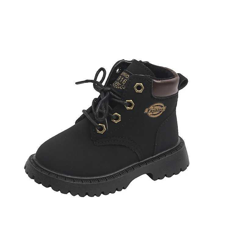 Boots Children Little Yellow Boots Spring Autumn New Boys and Girls Short Boots Versatile Soft Side Zipper Casual Unisex Boot Non-slip H241018