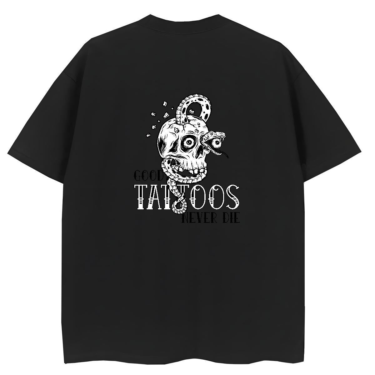 Factory Direct Womens T Shirts 230g Cotton Breathable Soft Street Casual skull Couples T Shirts Popular Anime Oversized Tee Shirt