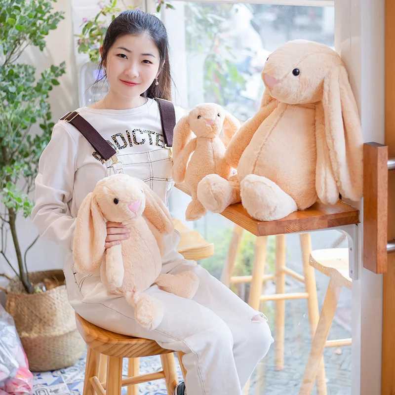 1/2PCS Plush Rabbit Doll Childrens Sleep Soothing Doll Rabbit Doll Shy Pink Rabbit Doll Childrens Gift Bedroom Plush Decoration Y241018