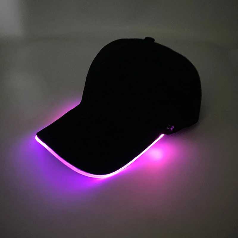 Fashion Glowing Baseball Cap LED Hiphop Hat Club Props Fluorescent Light Up Hat DJ Music Supplies CostumeX241018