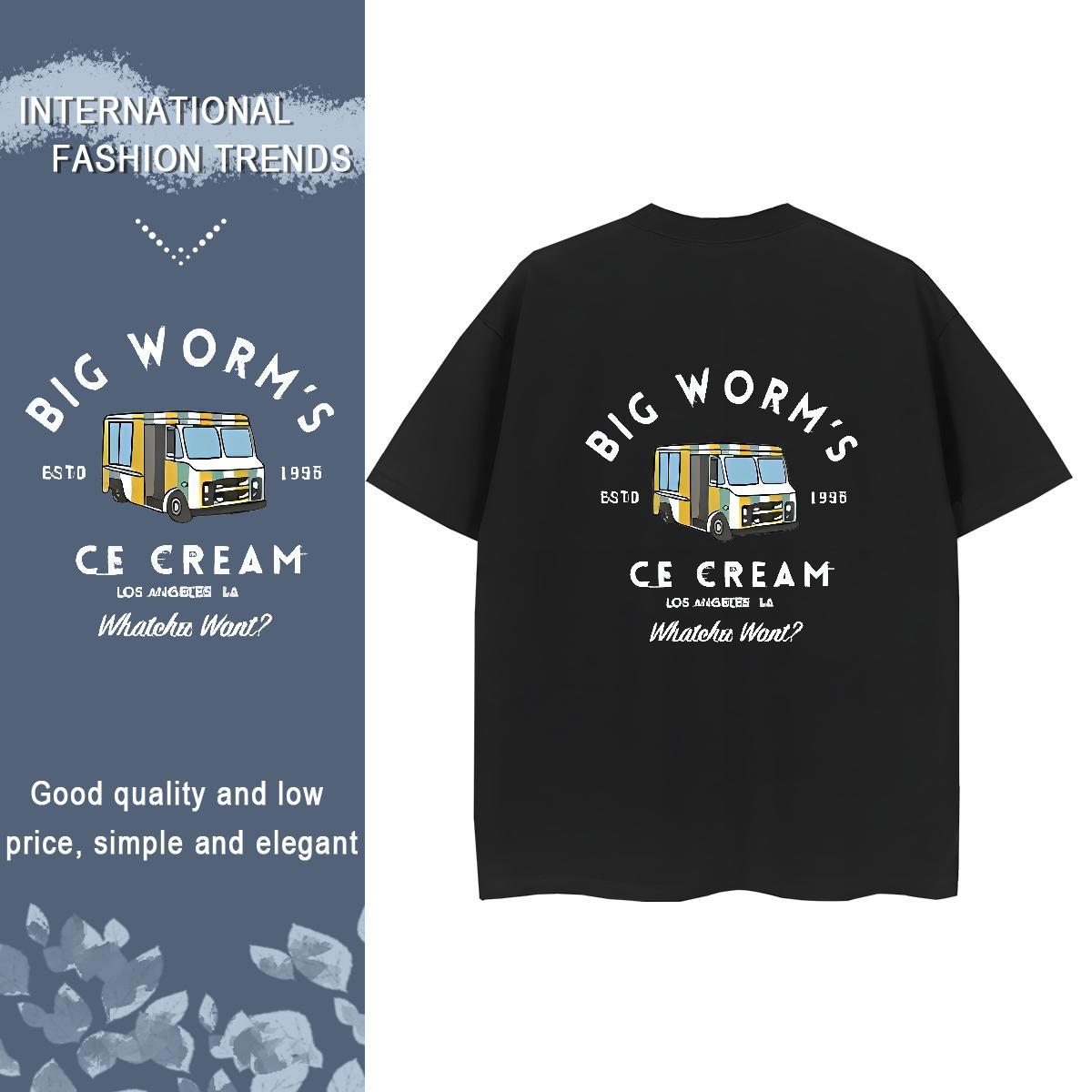 2024 Designer T-Shirts 230g 100% Cotton Breathable Sport car Women Tshirts High quality Cartoon Anime Clothings