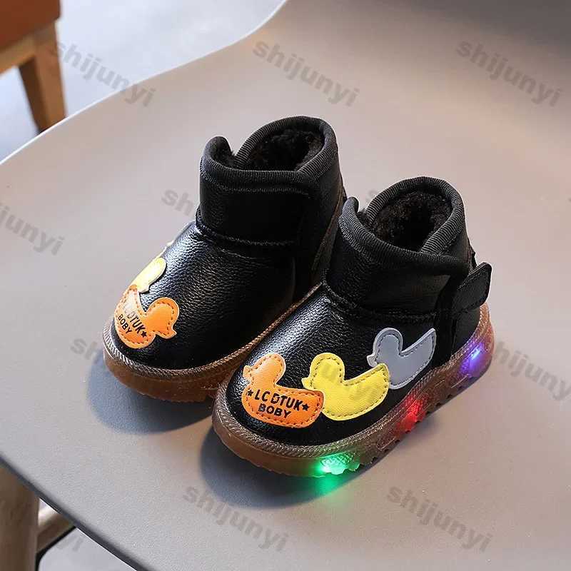 Boots Childrens snow boots winter warmth thick robot girl plush cotton boots new fashion anti slip casual shoes comfortable childrens boots H241018