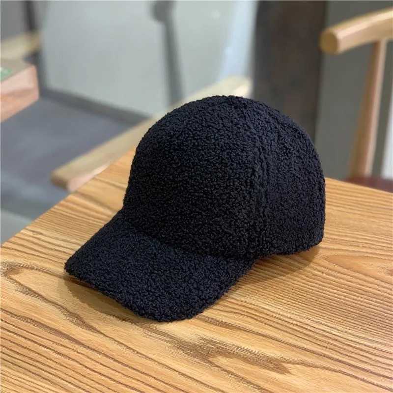 Women Autumn Winter Warm Wool Solid Adjustable Curved Eaves Baseball Cap Fashion Cashmere Woolen Thick Plus Plush Hat W91X241018