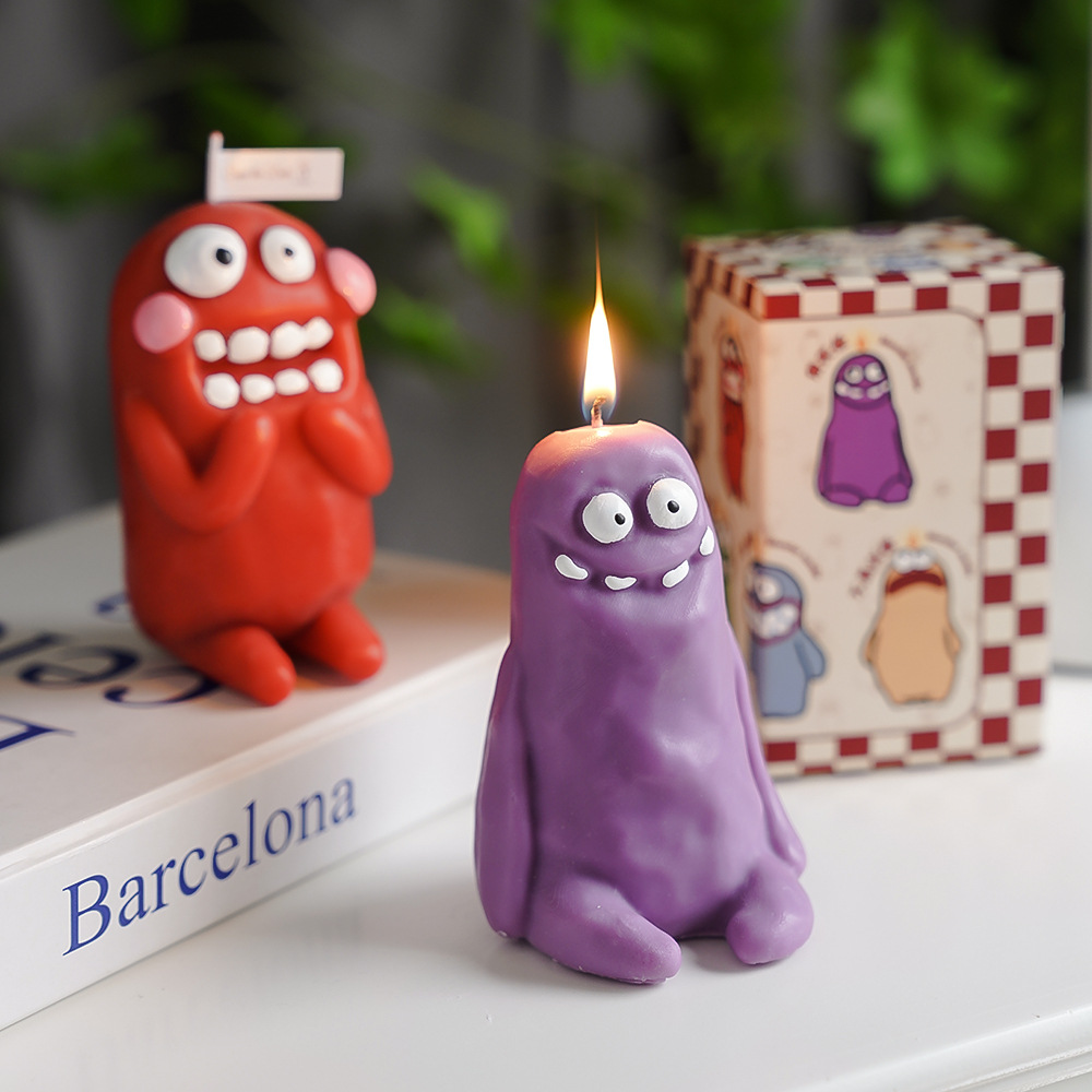 Clay Monster Candles Wholesale Ugly fragrance birthday gift companion cartoon shape scented candles S260204
