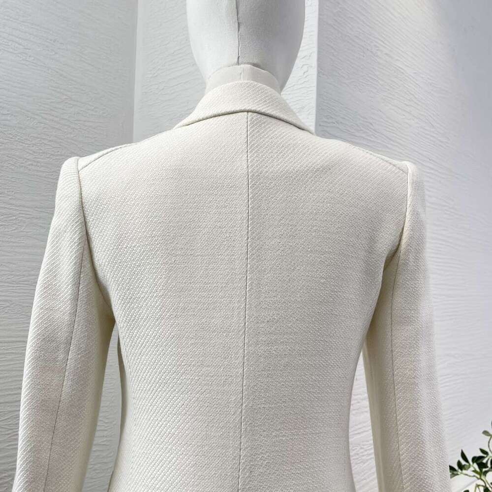 2024 Autumn Winter Photo Color Long Sleeve Turn Down Collar Blazer Tops For Woman
