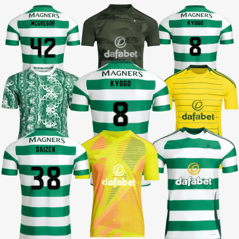 Celts 24 25 KYOGO Football Shirt celticfc jerseys Home Away Third CeLtIC DAIZEN REO McGREGOR football kits kids football kits tracksuit