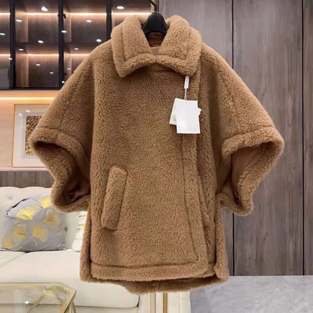 New Sheep Jacket 2024 Winter Real Fur Coat Women Fashion Teddy Lady Streetwear Wool Cloak Thick Warm Overcoat