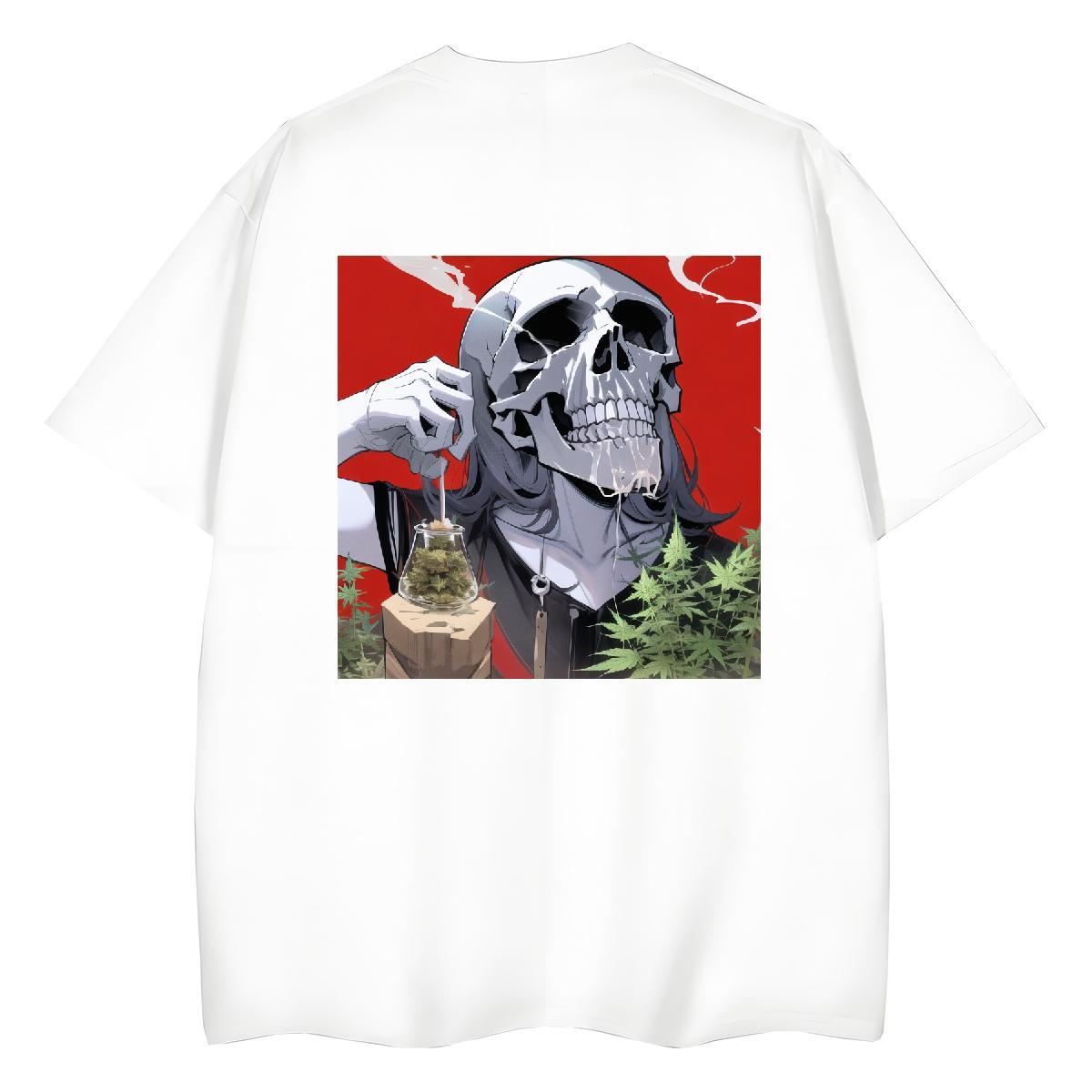 Designer T Shirt For Woman 100% Cotton 230g Breathable Short Sleeve Hip Hop skull Unisex Tshirts Nice Cartoon Printing L-4XL Polos