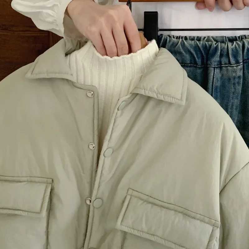 Childrens Coat Winter New Large Pocket Collar Cotton Lined Jacket Suitable for Boys and Girls M241018