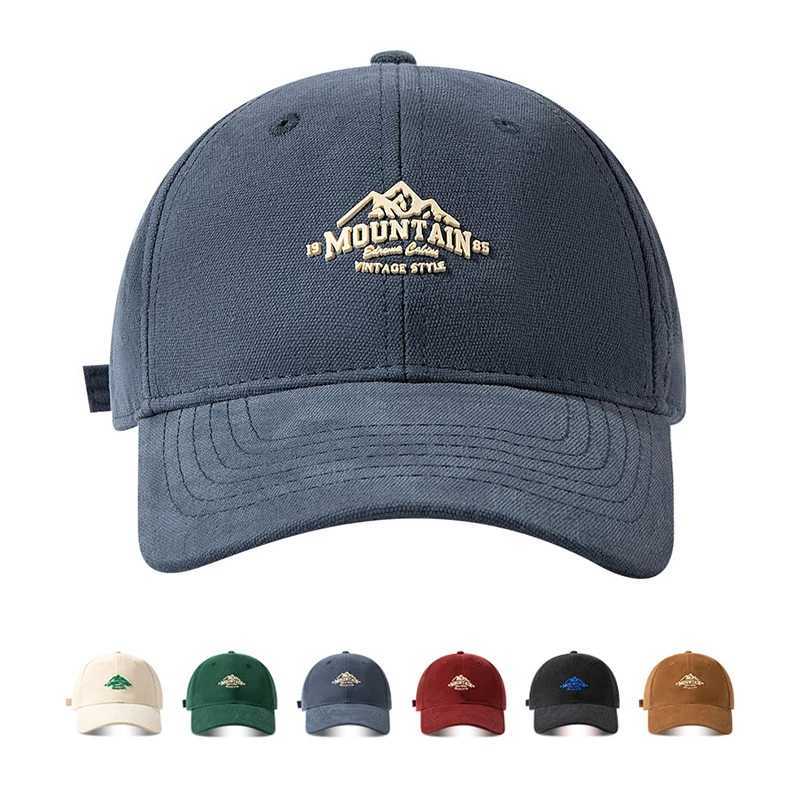 Unisex Mountain Embroidery Vintage Baseball Caps Men Women Adjustable Casual Cotton Snapback Hat Outdoor Streetwear Sports HatsX241018