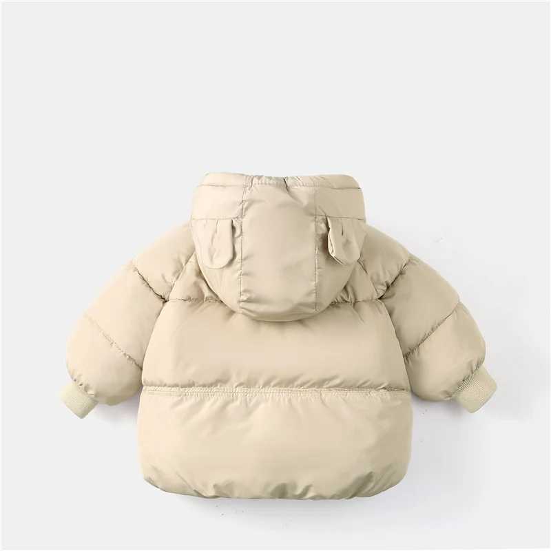 Childrens down cotton jacket winter thick warm jacket autumn boy and girl cartoon bear hooded snow jacket childrens clothing jacket M241018