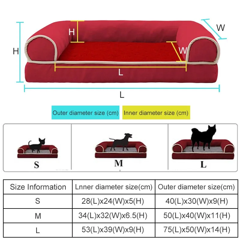 New Dog Beds Furniture Kennels Pens Square Washable Pet Bed For Dog Bed Cats Sofa Beds For A Small Dog Puppy Sofa For Dog Sofa Warm Blanket Winter