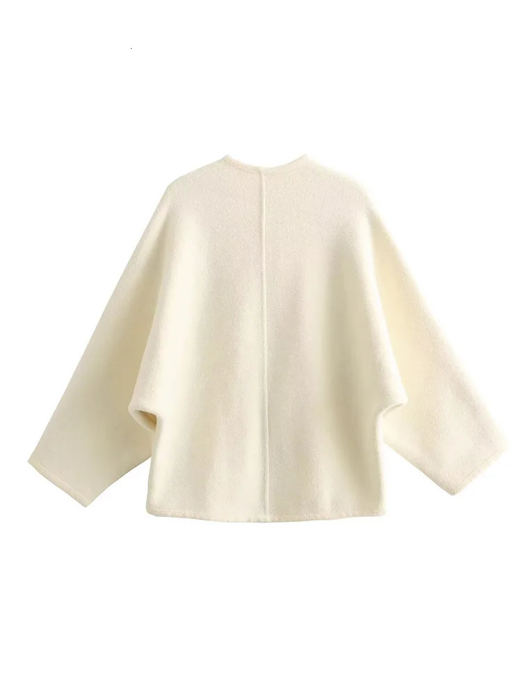 onebutton pearl velvet jacket for women Hepburn style small Korean doublesided wool highend thickened cardigan top 241018