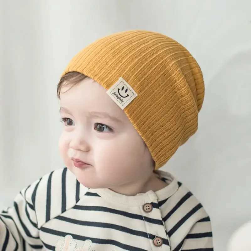 Baby Hat Childrens Newborn Knitted Hat Solid Color Childrens Beanies Boys and Girls Hat Winter Preschool Home Hat LX241018