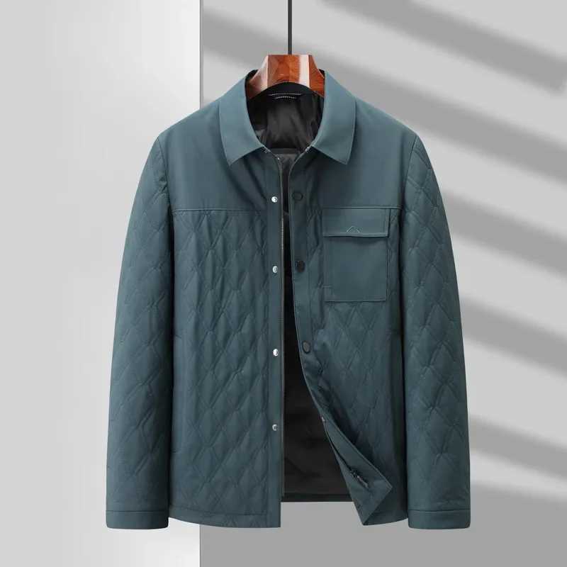 New Arrival Fashion Winter New Mens Short White Duck Down Business Casual Jacket Warm Lapel Slim Size M L XL 2XL 3XL 4XL LX241018