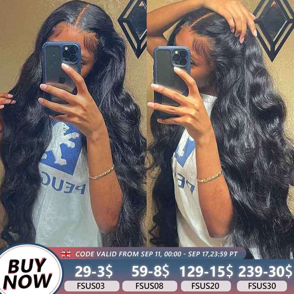 13x4 13x6 HD Body Wave Lace Front Wig Human Hair PrePlucked Brazilian Human Hair HD Lace Frontal Wigs For Women 4x4 Closure Wig