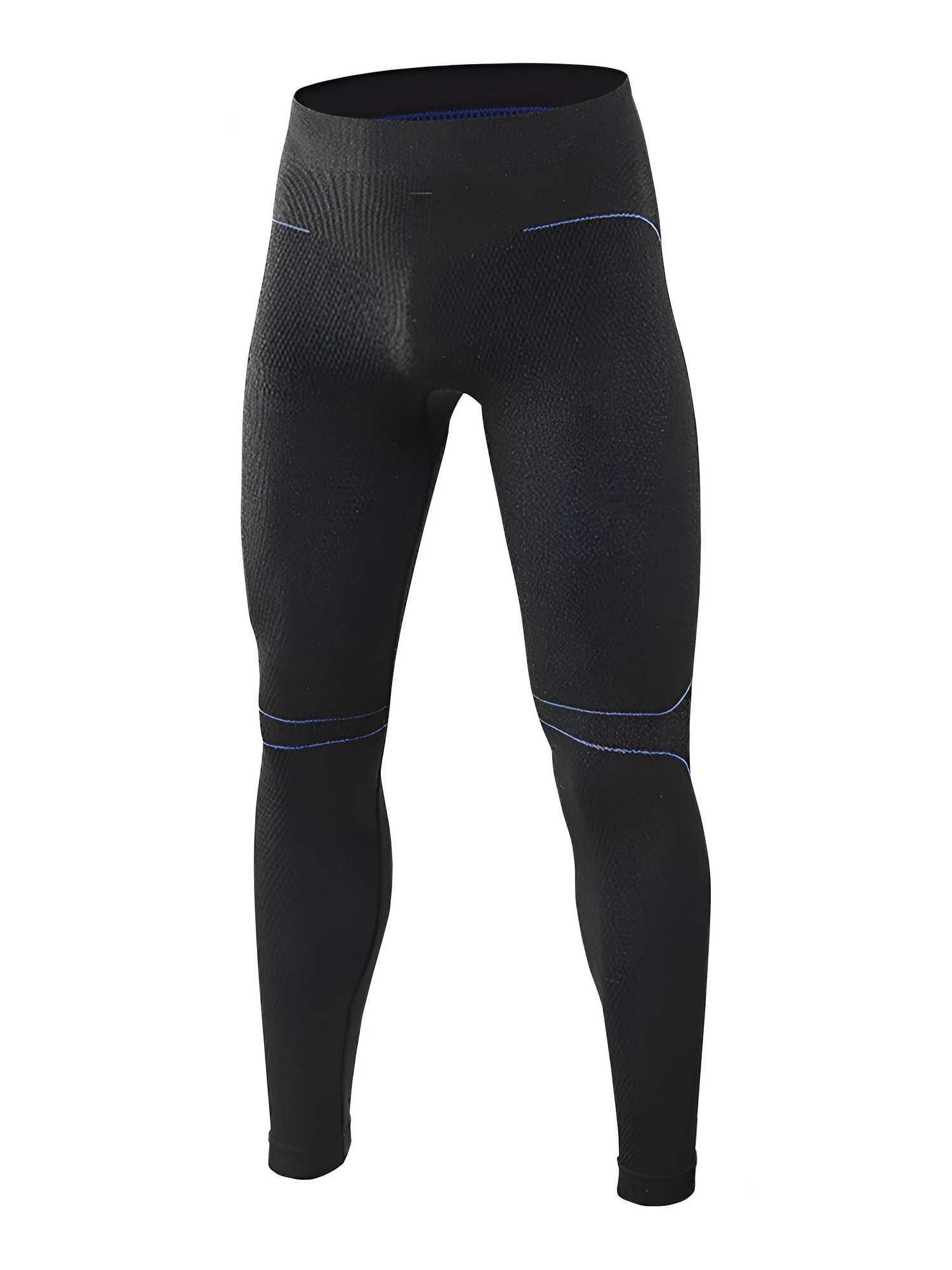 Mens Thermal Underwear 2piece mens thermal underwear set quick drying long sleeved top comfortable high elasticity breathable and tight fitting suit Y