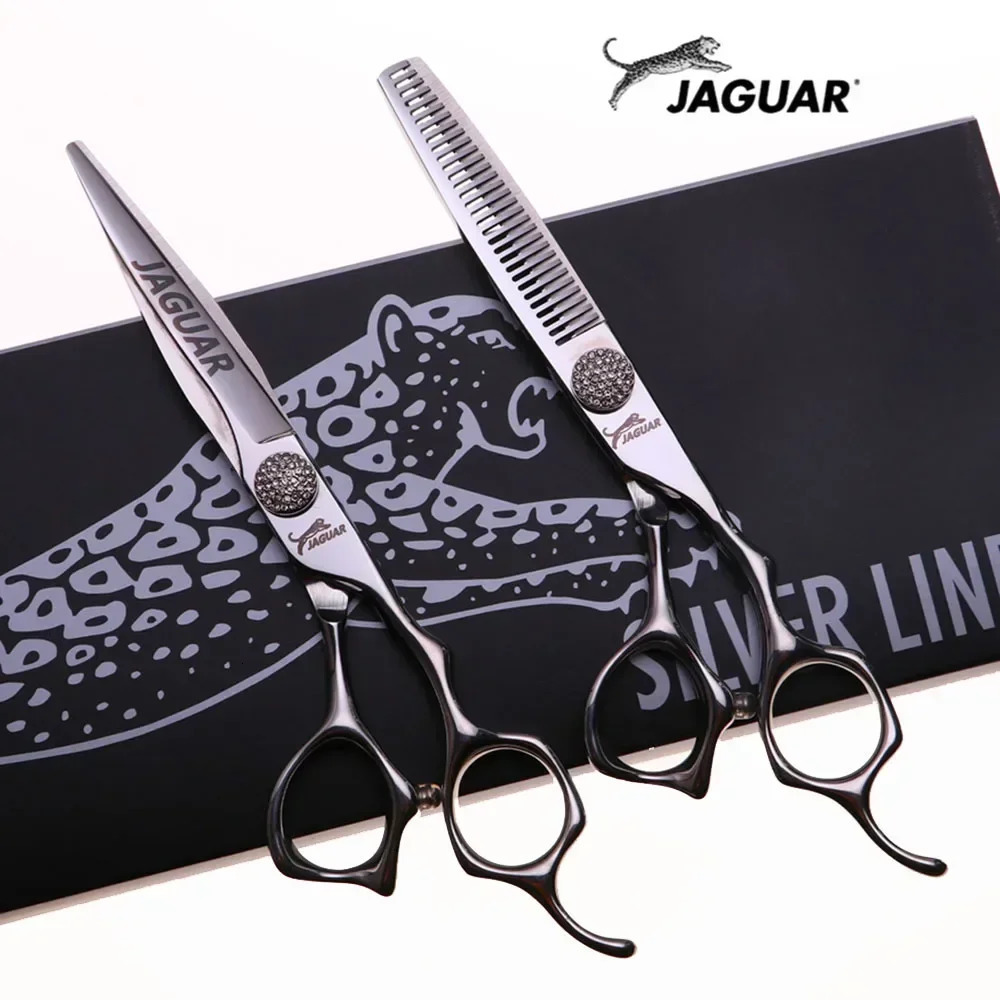 6 hair scissors Professional Hairdressing scissors set CuttingThinning Barber shears High quality Silver styles 241018