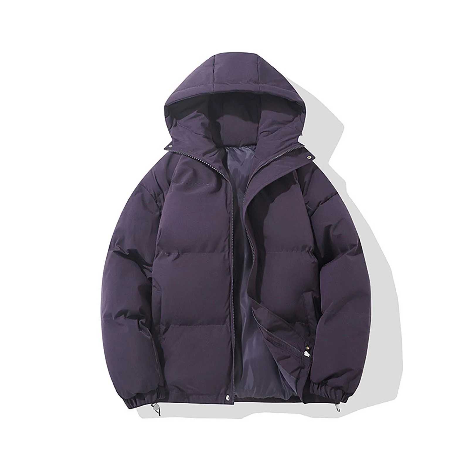 Mens Outdoor Coat Long Sleeve Turn Down Collar Solid Color Zip Up Jacket With Pocket Autumn And Winter Unisex Jacket Overcoat LX241018
