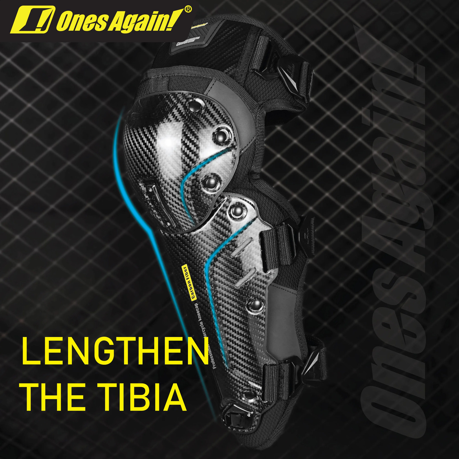 Ones again Carbon fiber motorcycle Knee and elbow pads Motocross Protector Pads Unique MTB knee protector Women with knee 241017