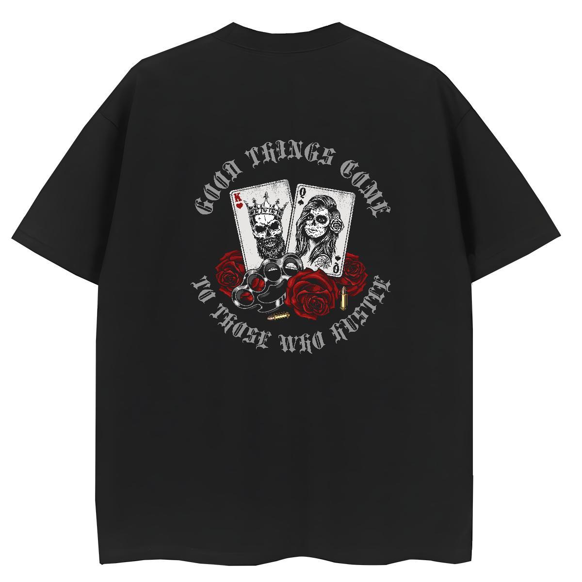 2024 Designer Woman T Shirts 230g 100% Cotton O Neck Short Sleeves Outdoor skull Tshirt for Man Woman Female Cartoon Print Tees
