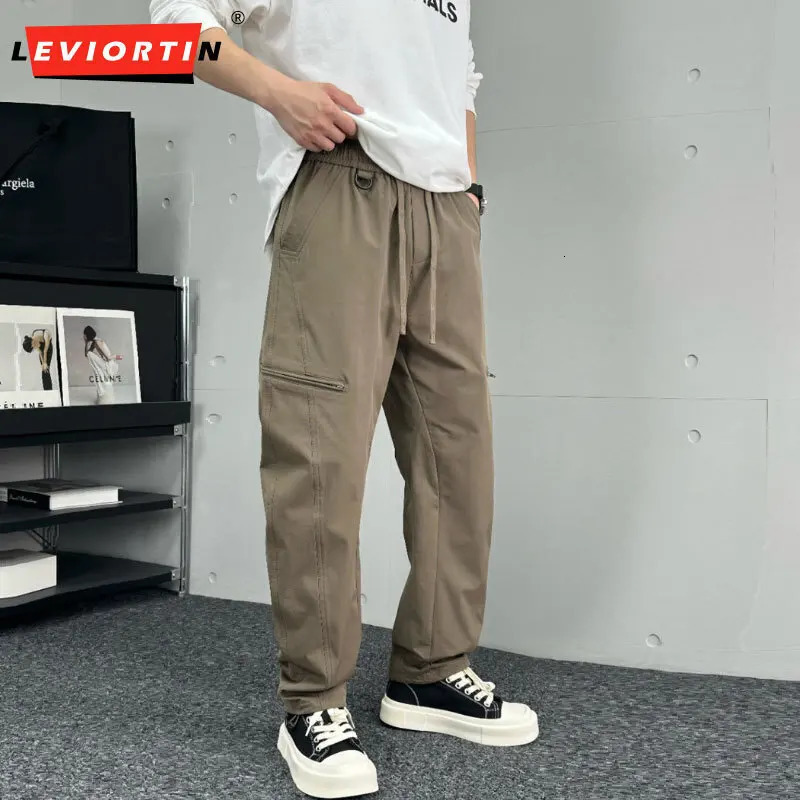 Hip Hop Retro MultiPocket Tapered Work Pants Men Women Fashion WideLeg Outdoor Loose Straight Hundred Streetwear 241018