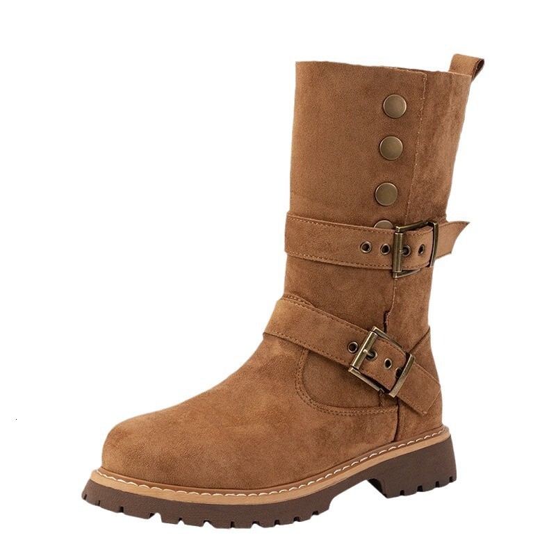 Milard Martin Boots Women's 2024 Autumn/Winter New Collection, No Knee, Two Wear Western Short Boots, Mid Barrel Motorcycle Boots