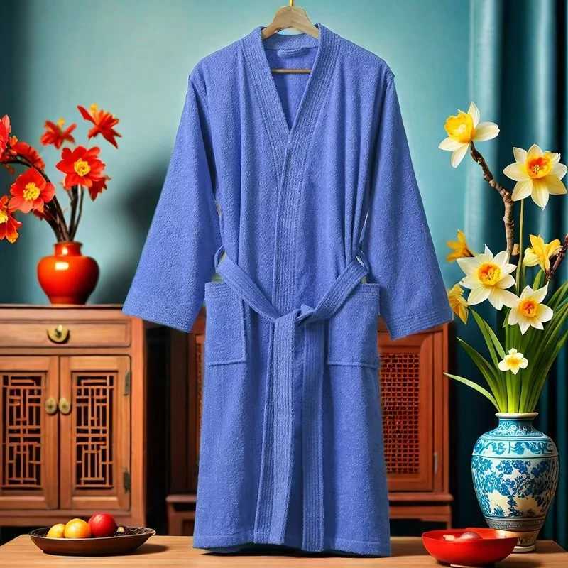 Womens Bathrobe Pure Cotton Large Size Spring Autumn Sleepwear Robe Long Sleeve Couple Home Wear Clothing Female Night RobesXJ241018