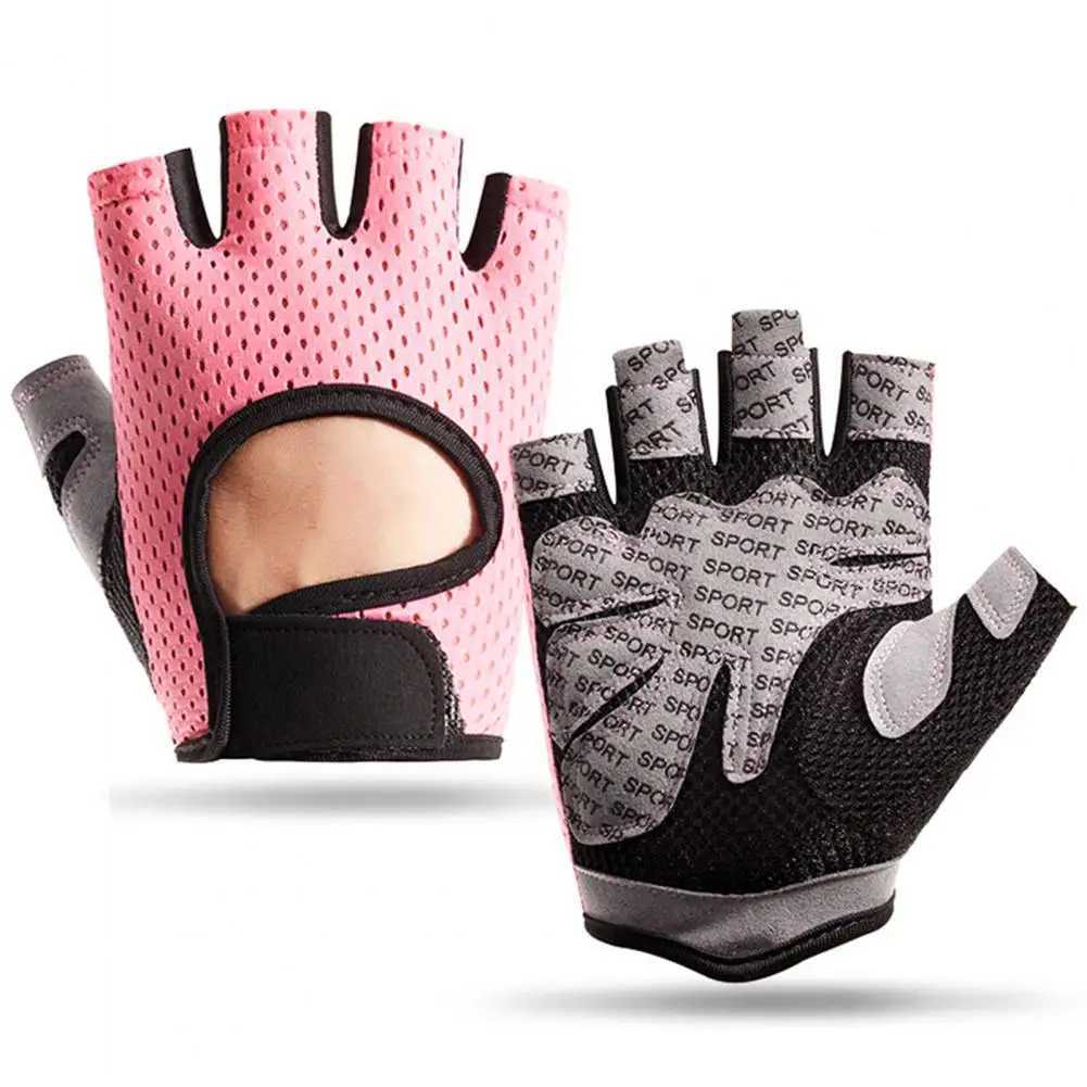 Non slip half finger sports gloves with full palm protection suitable for weightlifting bicycles unisex outdoor sports glovesW241018