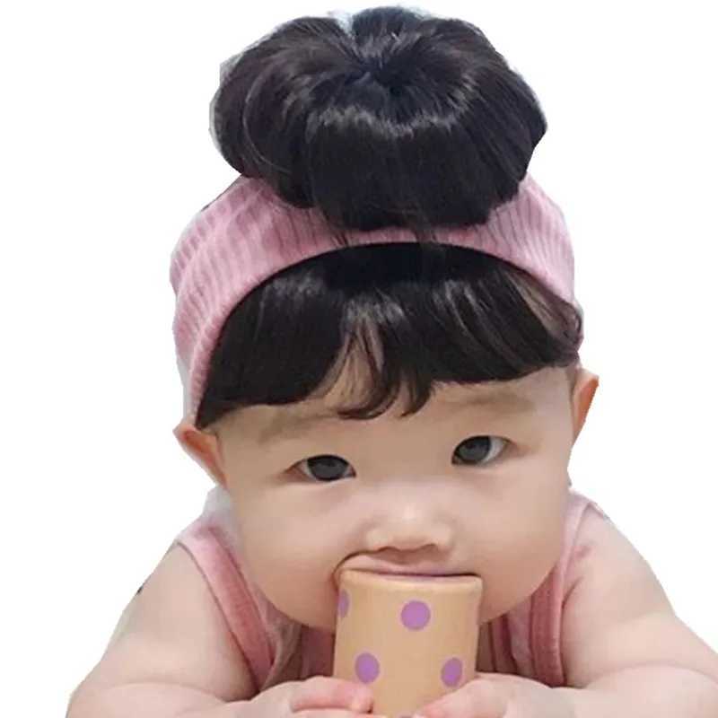 Hair accessories Fashion Cute Buns Baby Girl Wig Hat Cap Hairpiece Cosplay Newborn Children Headbands Headwear for Kids Girls LX241018
