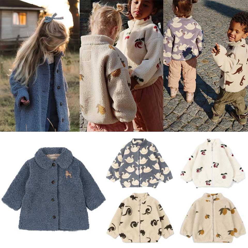 Winter KS Childrens Cotton Cashmere Coat Womens Embroidered Coat Mens Wool Jacket Childrens Clothing M241018