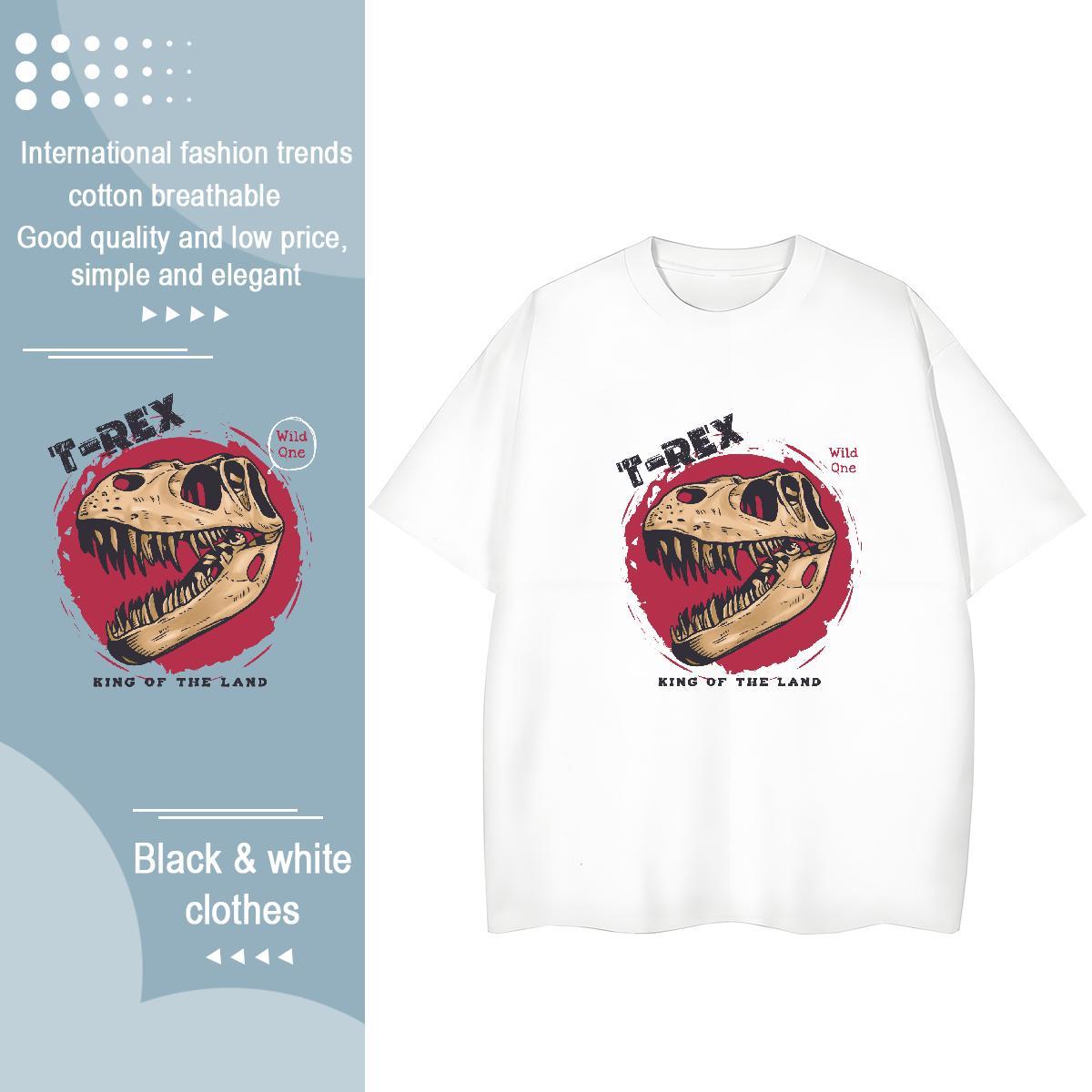 2024 Designer T Shirt For Woman 230g 100% Cotton Breathable Hip Hop skull Women Tees 5A Anime Print Clothes
