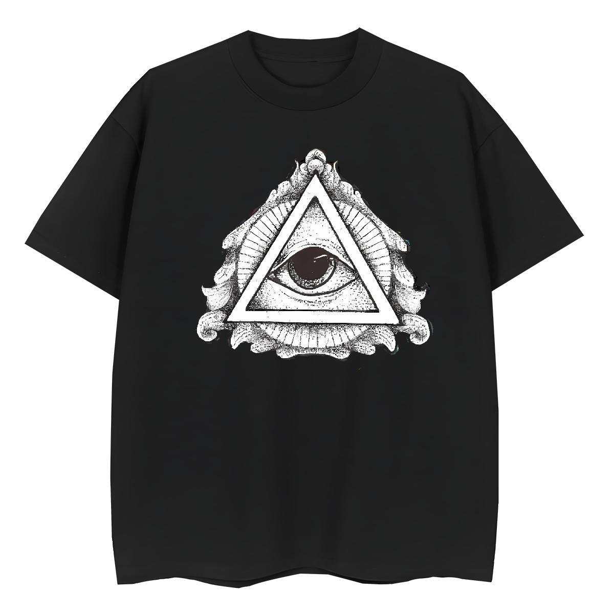 Custom Women T Shirts 100% Cotton 230g Crew Neck Hip Hop eye of the devil Women Tees Comfortable Cartoon Printing L-4XL Tshirts