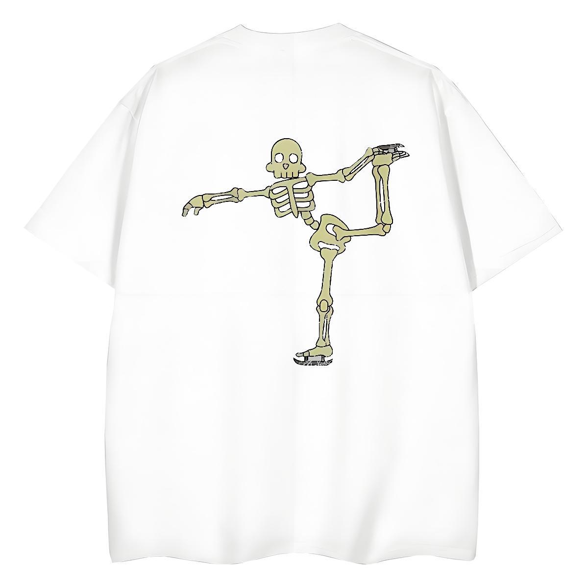 TOP Quality Women T Shirts 230g Pure Cotton Round Neck Short Sleeve Summer Casual skull Lady T shirt Popular DIY Anime Printed Polos