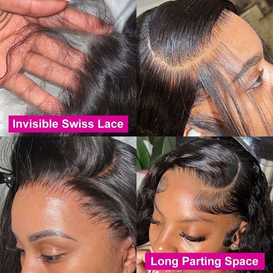 180% 13x4 Body Wave Lace Front Human Hair Wig 30 32 34Inch 13x6 Transparent Lace Frontal Wigs Brazilian Remy Hair Wig For Women