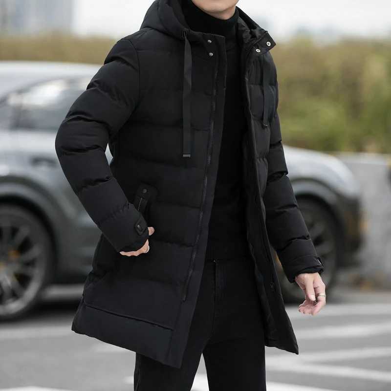 Winter Mens Jackets Men Hooded Casual Long Down Jackets Thicker Warm Parkas New Male Outwear Winter Coats Slim Fit Jackets Size LX241018
