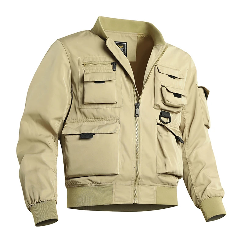 Hip Hop Ninja Jackets Men Fall Technical Fashion Bomber Multi Pockets Techwear Jacket Military Spring Windbreaker Mens
