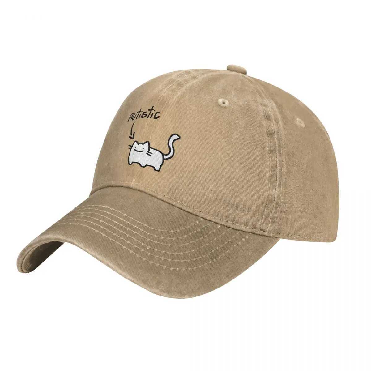 Pure Color Dad Hats Autistic Cat Womens Hat Sun Visor Baseball Caps Animal Peaked CapX241018