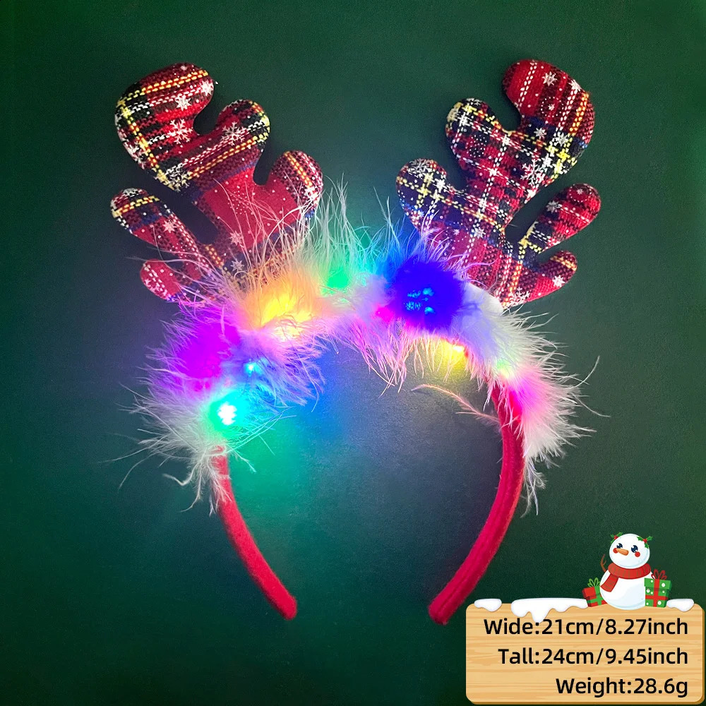 Suitable for Christmas holiday hair high-quality holiday accessories cute gifts magical glowing Christmas hair cute 241018