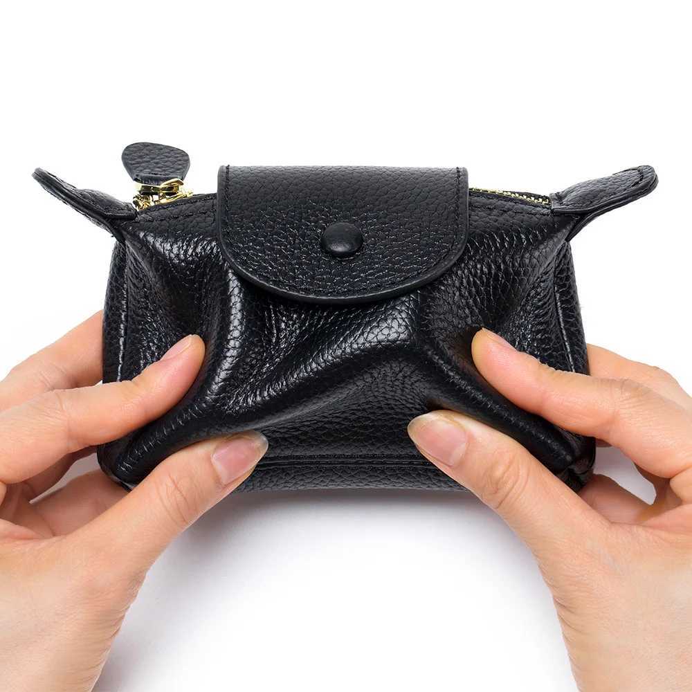 Genuine leather coin wallet small card holder wallet high-quality leather mini trash wallet brand Exquisite clutch bag Z241018