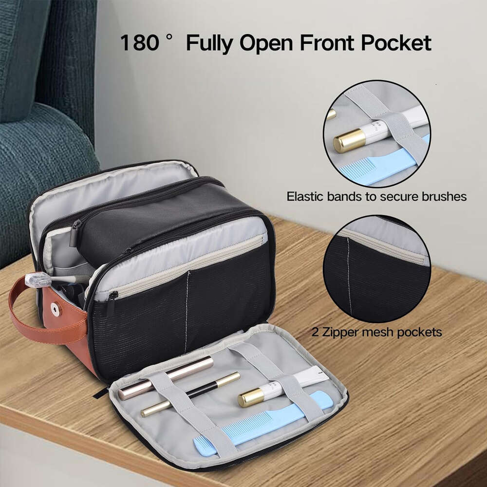 Large Toiletry Organizer Dopp Kit Makeup Bag Waterproof Cosmetic Bags Men's Travel Necessaire