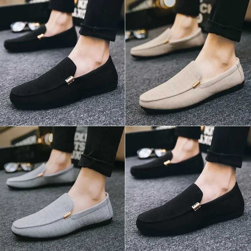 Shoes Men Casual Comfort Men Shoes Denim Male Shoes Adult Footwear 2024 New Loafers Canvas Sneakers Driving XJ250614
