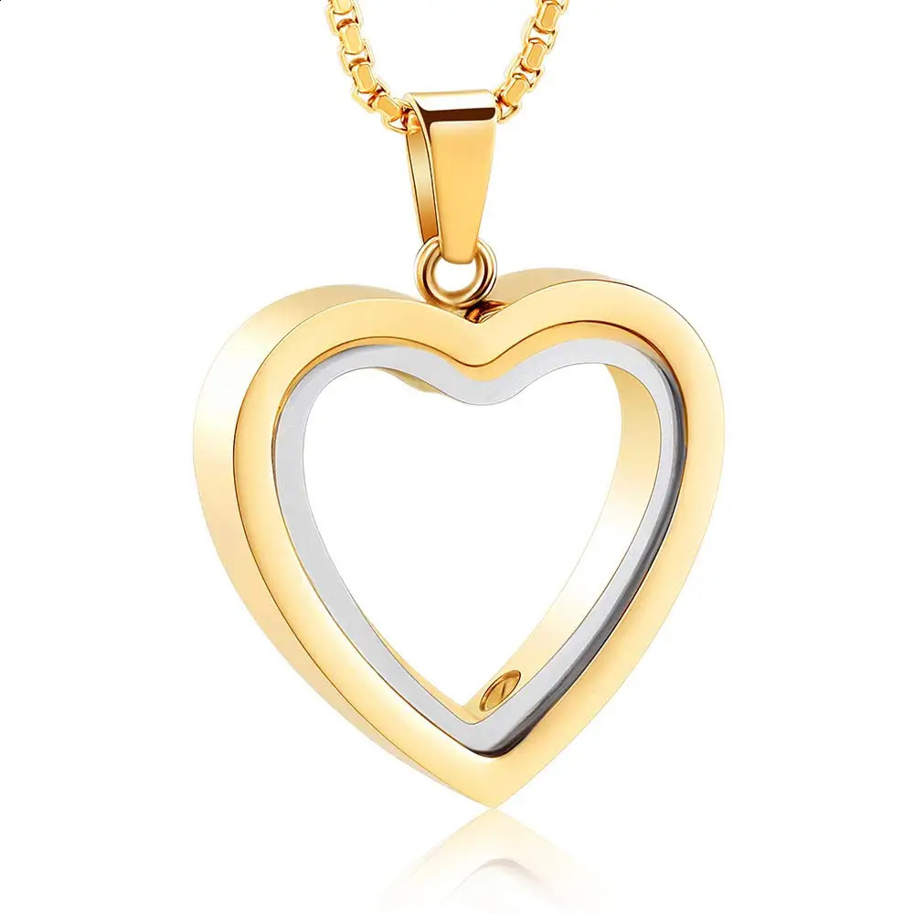Glass Heart Urn Necklace Womens Love Cream Ash Gem Keepsake Commemorative Jewelry 241018
