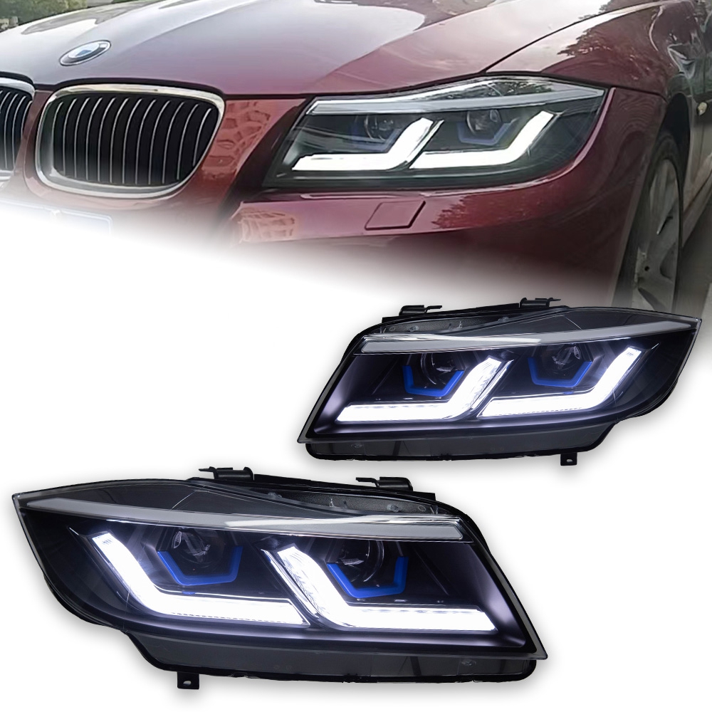 For BMW E90 Headlights 2005-2012 320i 318i 323i 3 Series LED Headlight Hid Bi Xenon Beam Signal Lamp