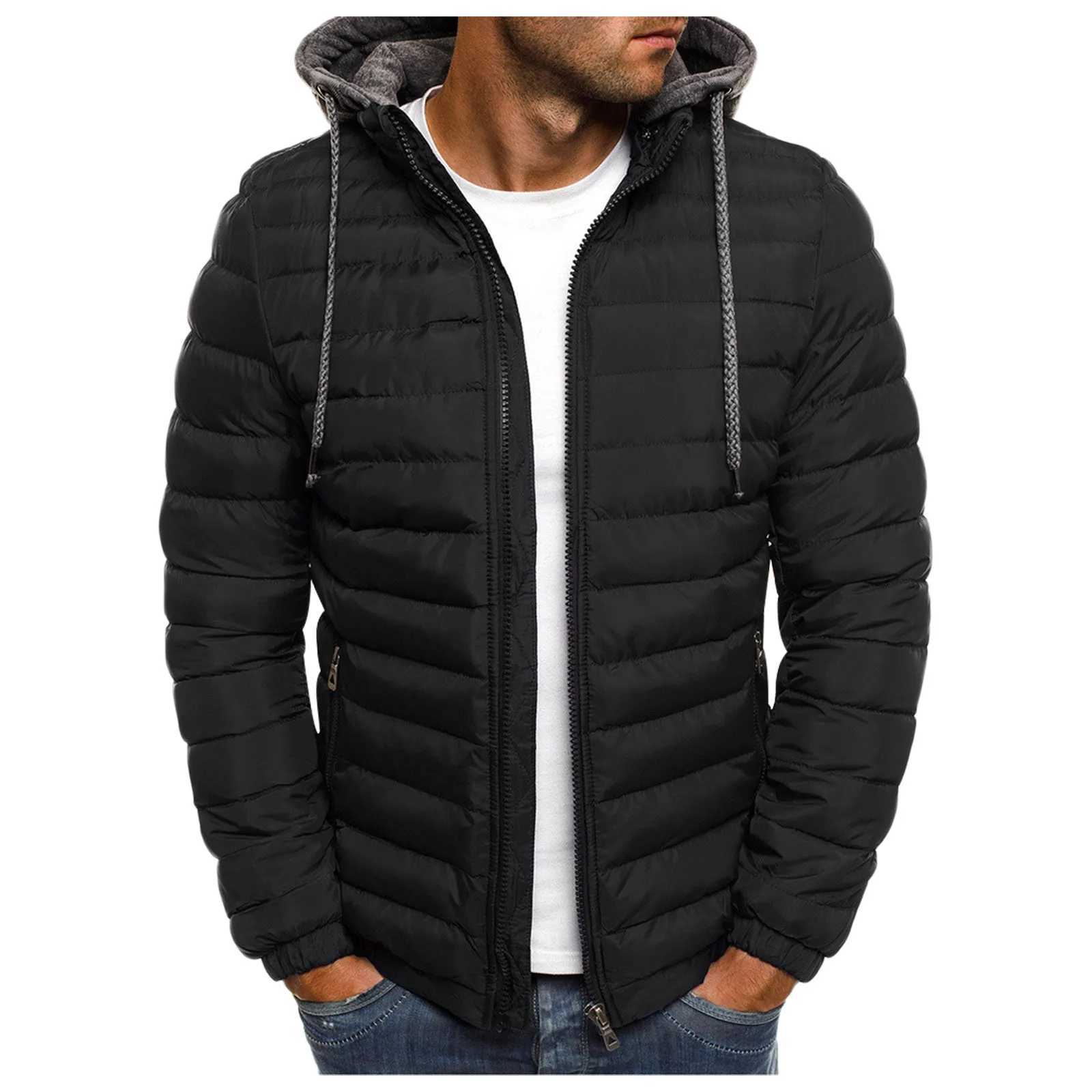 2024 Autumn And Winter Male Loose Overcoat Clothing Outdoor Casual Sportswear Fashion Streetwear Style Hooded Warm Zipper Jacket LX241018