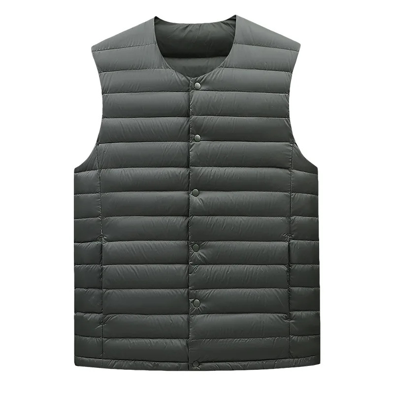 Mens Sleeveless Er 2023 New Autumn Winter Ultra Lightweight Packable Warm White Duck Down Men Vest Jackets