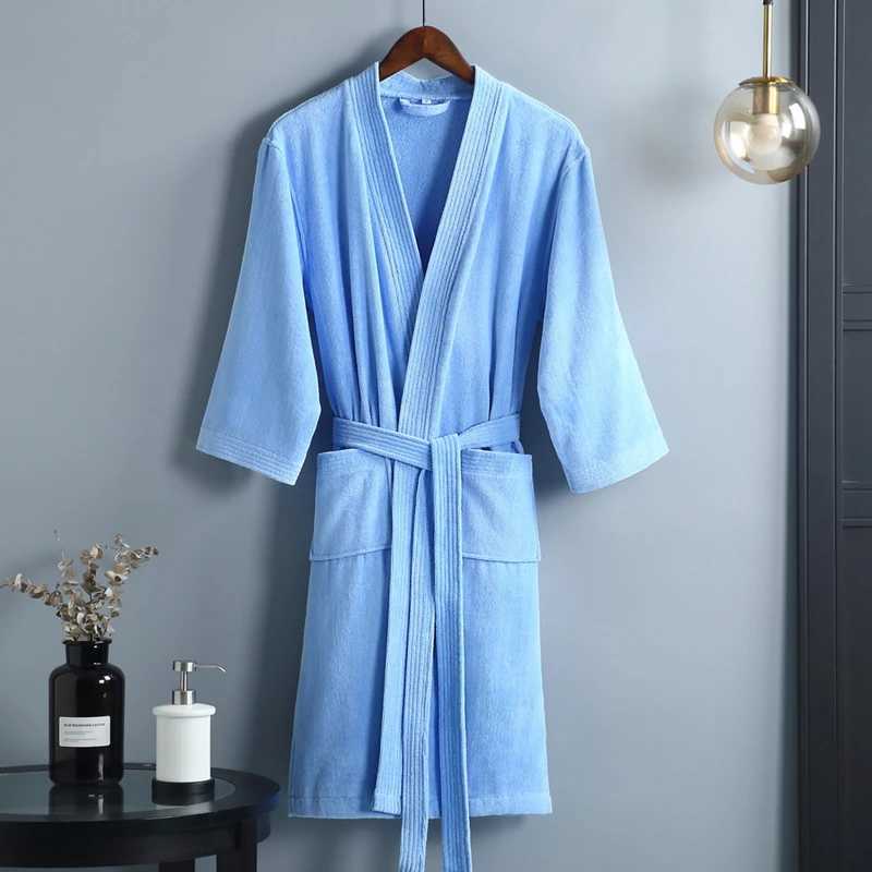 Womens Bathrobe Pure Cotton Large Size Spring Autumn Sleepwear Robe Long Sleeve Couple Home Wear Clothing Female Night RobesXJ241018