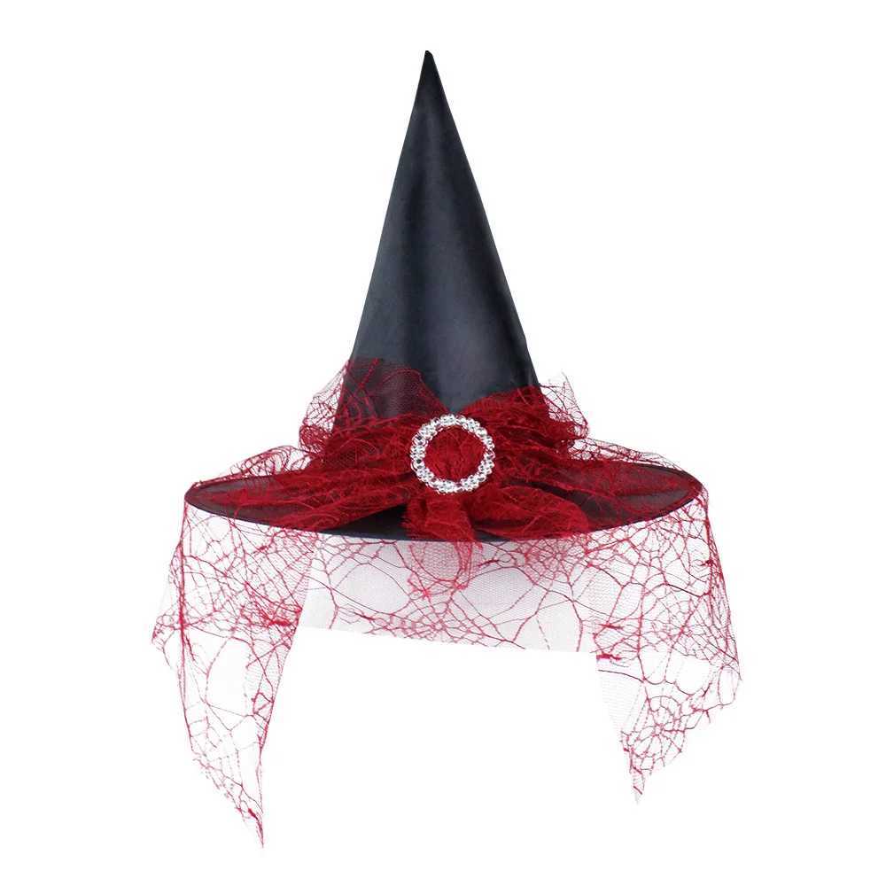 Kids Witch Hats Halloween Hat Decoration Props for Girls Cosplay Witch Gauze Headwear Role Play Taff Witch Halloween Deco Unisex LX241018